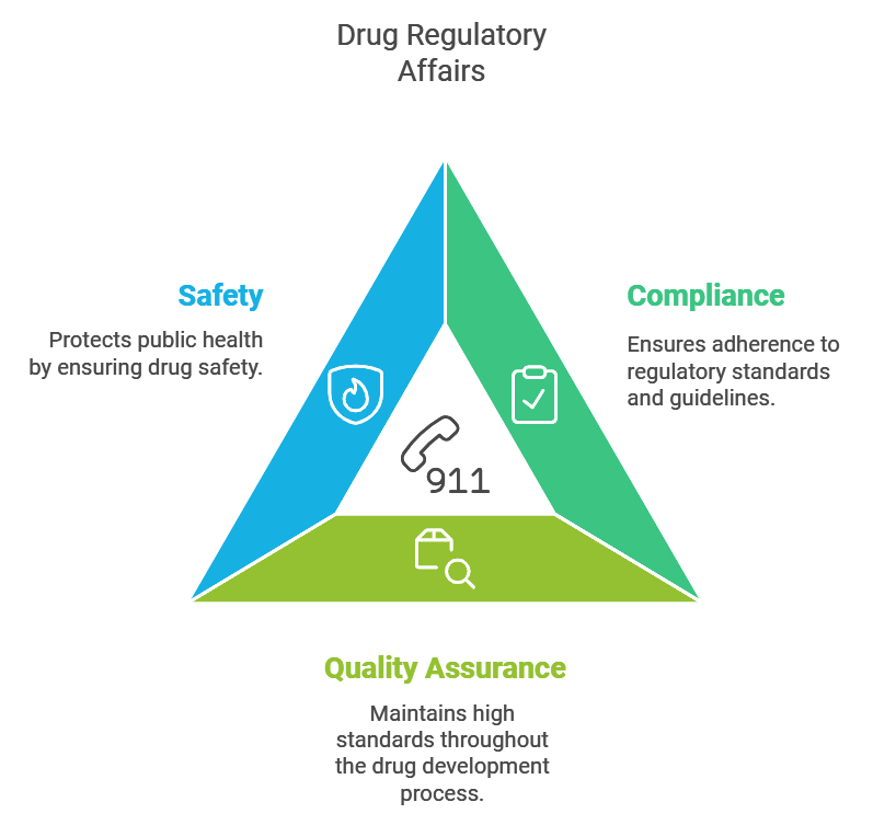 core responsibilities of the Drug Regulatory Affairs Department
                                        